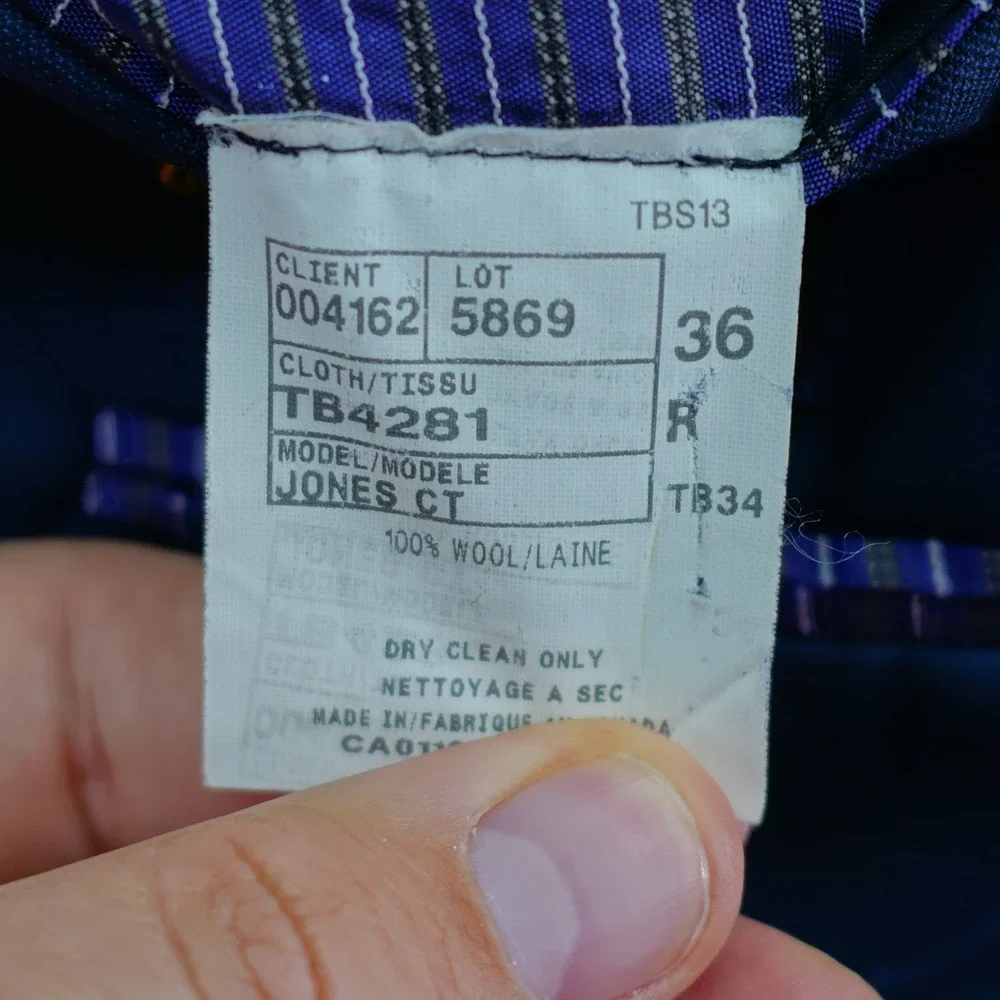 DAMAGED Ted Baker London Endurance Blue Wool‎ Jones Ct Blazer 36S Tagged 36R